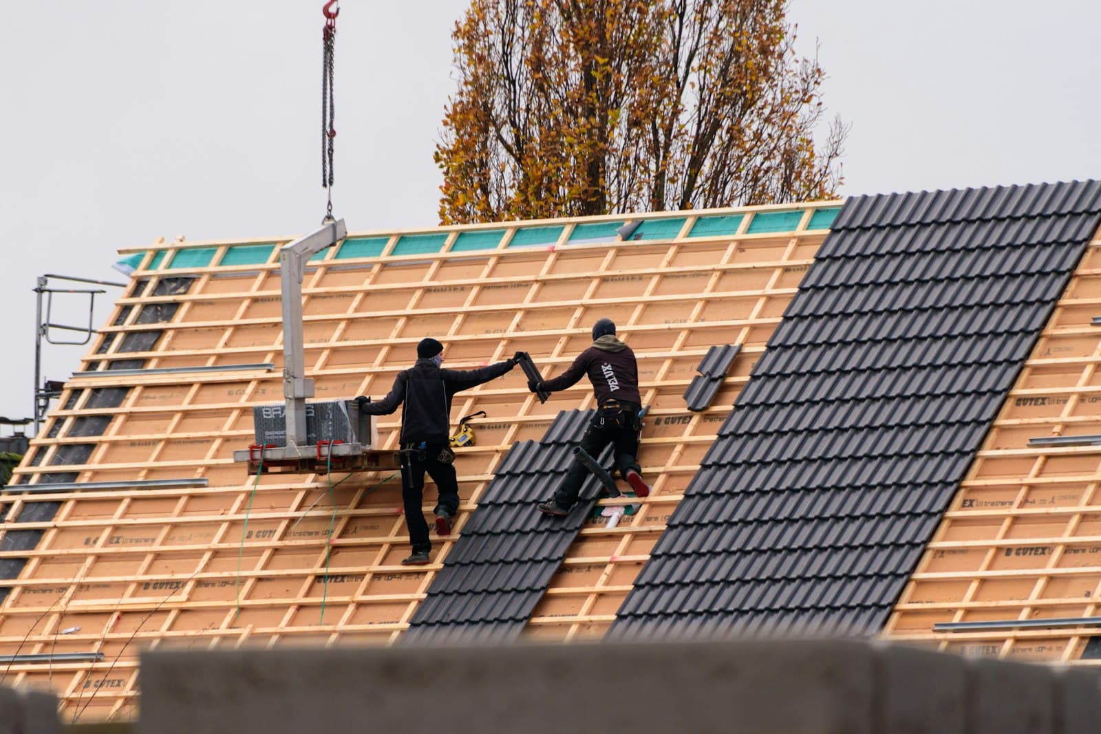New roof installation