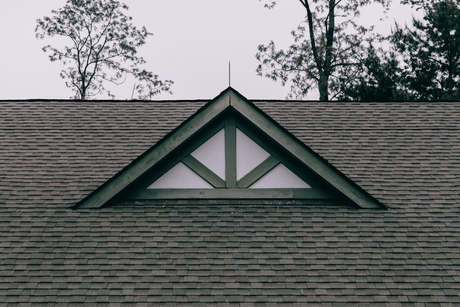Roof gable with clean trim and soffit
